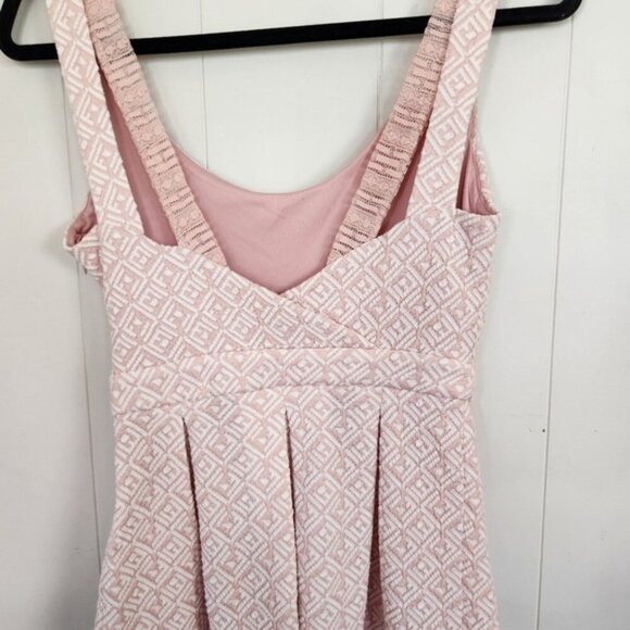 Stradivarius Pink Fit & Flare Sleeveless Tea Dress Mini Knee Length Soft Girl - Picture 6 of 11